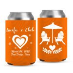 7. Orange - Christmas Wedding Koozies