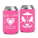 7. Pink - Christmas Wedding Koozies