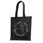 7. Premium Christmas Tote Bags - Black