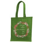 7. Premium Christmas Tote Bags - Green