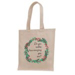 7. Premium Christmas Tote Bags - Natural