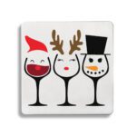 7. Pulp Board Christmas Coasters - Square