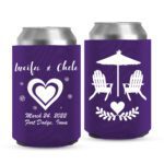 7. Purple - Christmas Wedding Koozies