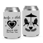 7. White - Christmas Wedding Koozies