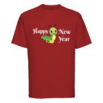 8. Custom Cotton New Year T-shirts - Red