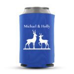 8. Custom Name Wedding Koozies - Blue