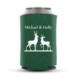 8. Custom Name Wedding Koozies - Green