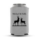 8. Custom Name Wedding Koozies - Grey