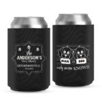 9. Christmas Wedding Koozies - Black