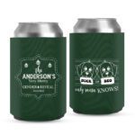 9. Christmas Wedding Koozies - Green