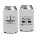 9. Christmas Wedding Koozies - White