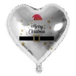 9. Heart Foil Christmas Balloons