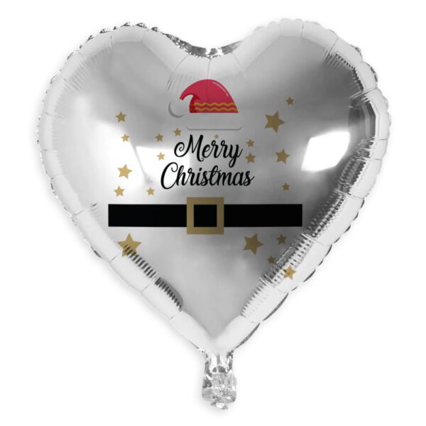 9. Heart Foil Christmas Balloons