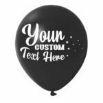 Custom Text New Year Balloons - Black