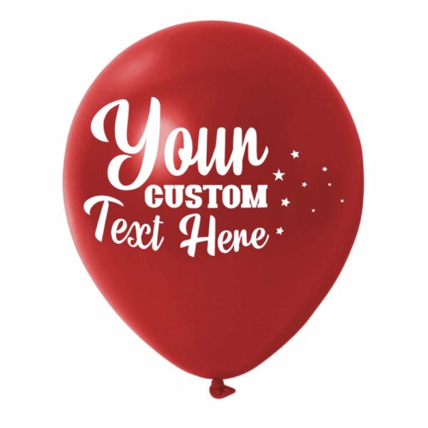 Custom Text New Year Balloons - Red