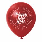 Red Happy New Year Balloons Customized