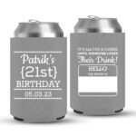 21st Birthday koozies-01-Grey
