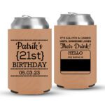 21st Birthday koozies-01-light brown