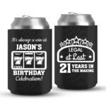 21st Birthday koozies-02-Black
