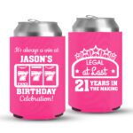 21st Birthday koozies-02-Pink