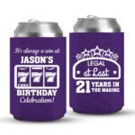 21st Birthday koozies-02-Purple