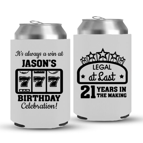 21st Birthday koozies-02-White