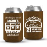 21st Birthday koozies-02-dark brown