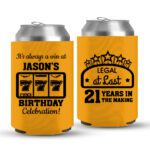21st Birthday koozies-02-yellow