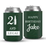 21st Birthday koozies-03-Green