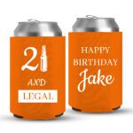 21st Birthday koozies-03-Orange
