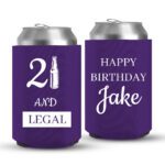 21st Birthday koozies-03-Purple