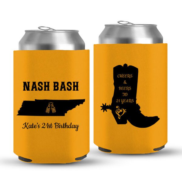 21st Birthday koozies-04-yellow