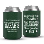 21st Birthday koozies-05-Green