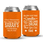 21st Birthday koozies-05-Orange