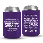 21st Birthday koozies-05-Purple