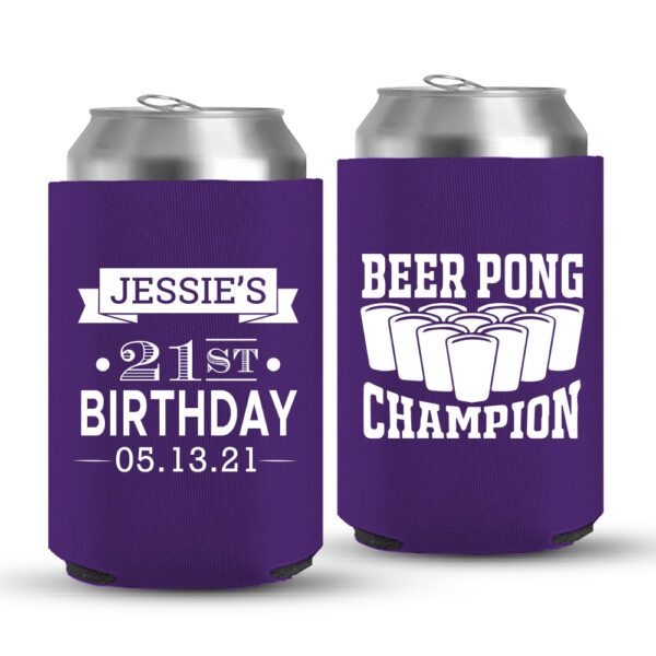 21st Birthday koozies-06-Purple