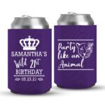 21st Birthday koozies-07-Purple