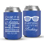 21st Birthday koozies-09-Blue