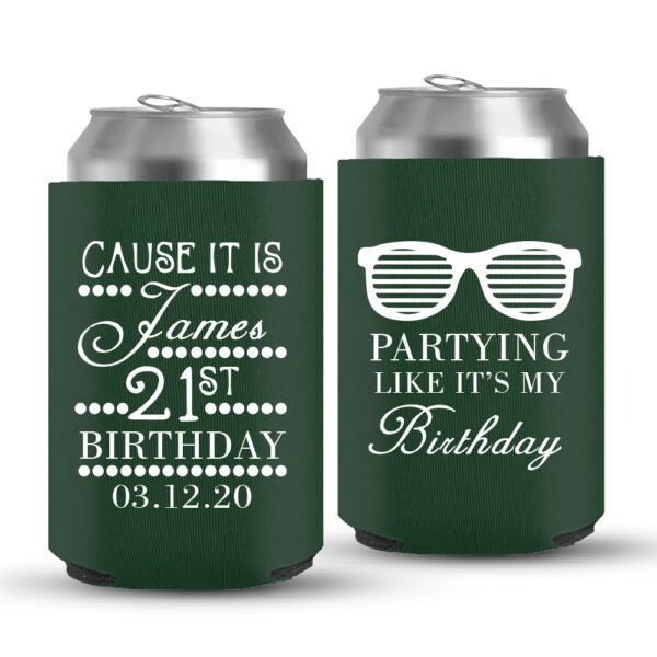 21st Birthday koozies-09-Green