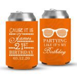 21st Birthday koozies-09-Orange
