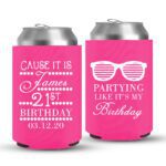 21st Birthday koozies-09-Pink