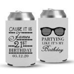21st Birthday koozies-09-White