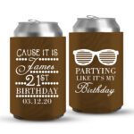 21st Birthday koozies-09-dark brown