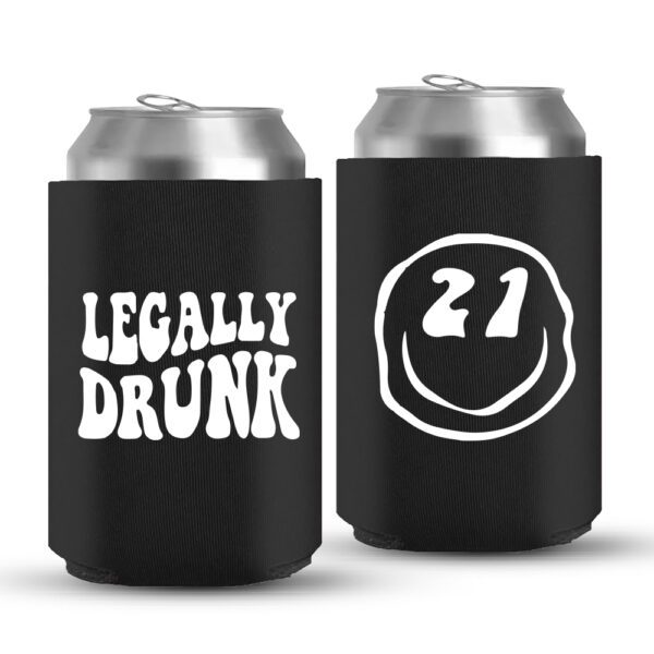 21st Birthday koozies-10-Black