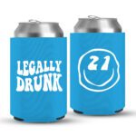 21st Birthday koozies-10-Cyan
