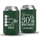 30th Birthday koozies-01-Green