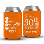 30th Birthday koozies-01-Orange