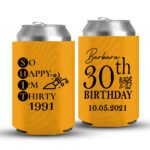 30th Birthday koozies-01-yellow