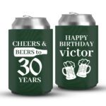 30th Birthday koozies-03-Green