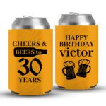 30th Birthday koozies-03-yellow